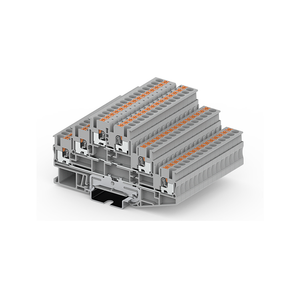 DIN Rail Mounted Push in Ground Terminal PTT2.5