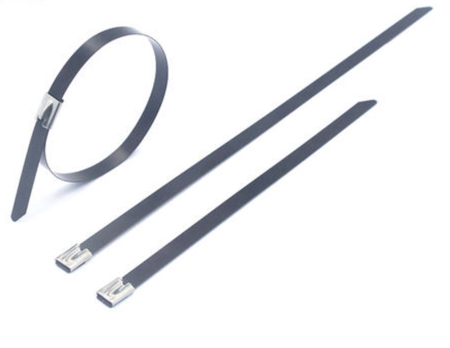 Stainless Steel 201 304 Epoxy Coated Cable Tie with Ball Lock 
