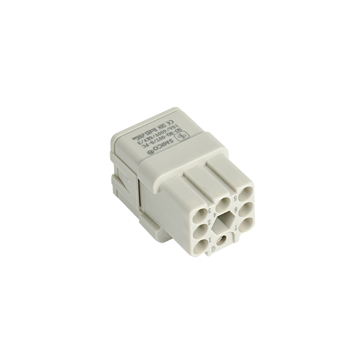 HQ Series 7 Pin Multipole Connectors Compact Connector With Silver Plated Contact 09120073101