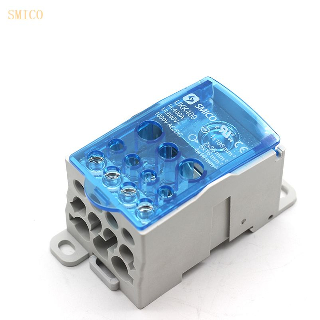 SMICO manufactured Power Distribution Terminal Block Din Rail Connector UKK 400A